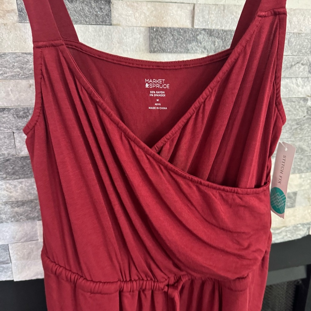NWOT Stitch Fix Market & Spruce Gracelyn Jersey Elastic Waist Romper - Picture 7 of 10